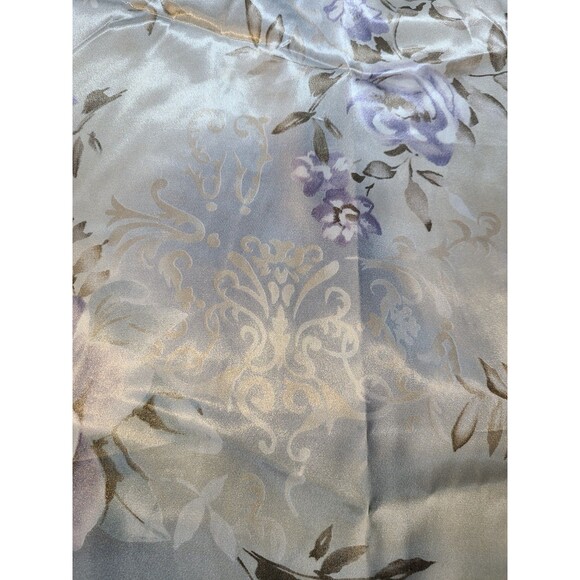 Kathie Lee Floral Maxi Skirt Sz 6 Purple Gray Vintage Polyester USA Made - Picture 4 of 9